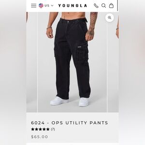 YoungLA Cargo/UtilityPants - Black